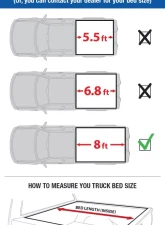 Tyger Auto T3 Soft Tri-Fold Truck Bed Tonneau Cover (8-Feet) Ford F-250 | F-350 Super Duty 2017-2020                                     - TG-BC3F1125 - Image 2