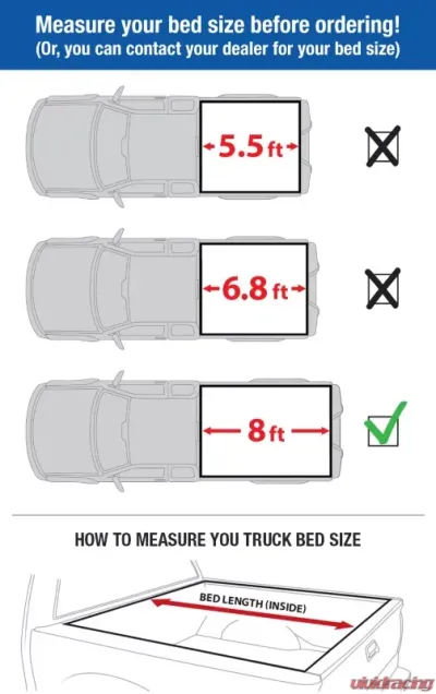Tyger Auto T3 Soft Tri-Fold Truck Bed Tonneau Cover (8-Feet) Ford F-250 | F-350 Super Duty 2017-2020 - TG-BC3F1125