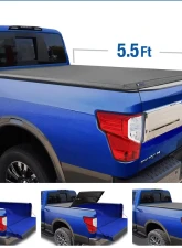 Tyger Auto T3 Soft Tri-Fold Truck Bed Tonneau Cover (5.5-Feet) Nissan Titan w/out Titan Box 2004-2015                                     - TG-BC3N1026 - Image 5