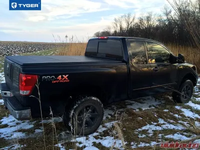Tyger Auto T3 Soft Tri-Fold Truck Bed Tonneau Cover (6.5-Feet) Nissan Titan w/out Titan Box 2004-2015 - TG-BC3N1027