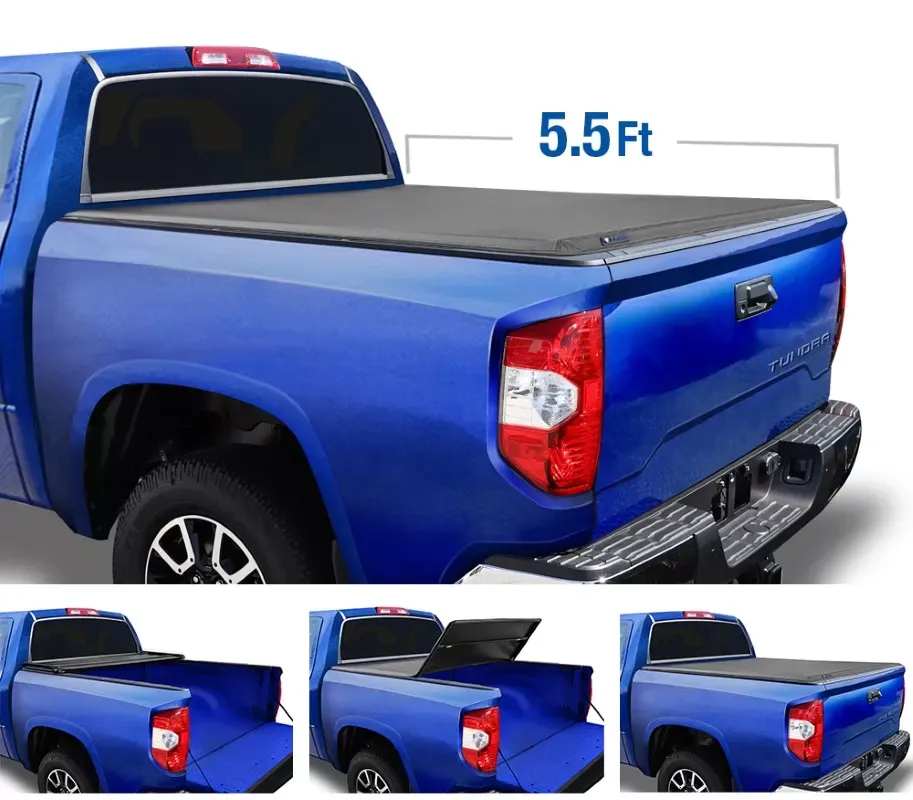 Tyger Auto T3 Soft Tri-Fold Truck Bed Tonneau Cover (5.5-Feet) Toyota Tundra 2007-2013 - TG-BC3T1032