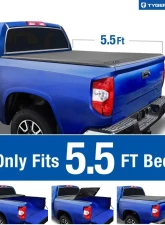 Tyger Auto T3 Soft Tri-Fold Truck Bed Tonneau Cover (5.5-Feet) Toyota Tundra 2007-2013                                     - TG-BC3T1032 - Image 4