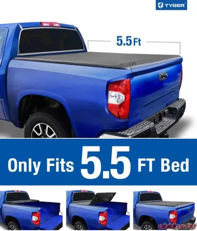Tyger Auto T3 Soft Tri-Fold Truck Bed Tonneau Cover (5.5-Feet) Toyota Tundra 2007-2013 - TG-BC3T1032