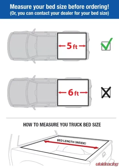 Tyger Auto T3 Soft Tri-Fold Truck Bed Tonneau Cover (5-Feet) Toyota Tacoma 2019-2020 - TG-BC3T1630