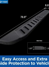 Tyger Auto 6.6" Textured Black Blade Fit Ram 1500 Quad Cab 2019-2021                                     - TG-BL2D7138 - Image 4