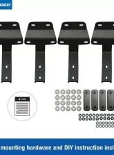 Tyger Auto 6.6" Textured Black Blade Fit Ford F-150 | F-250 | F-350 SuperCab 2015-2022                                     - TG-BL2F7068 - Image 2