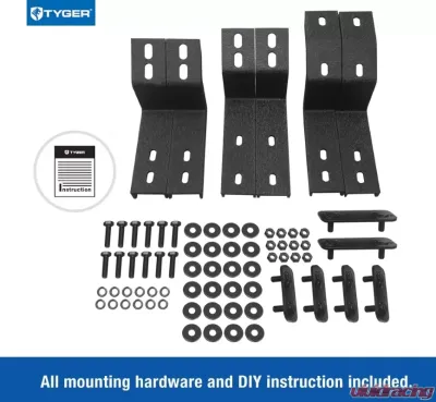 Tyger Auto 6.6" Textured Black Blade Fit Toyota Tacoma Double Cab 2005-2021 - TG-BL2T7078
