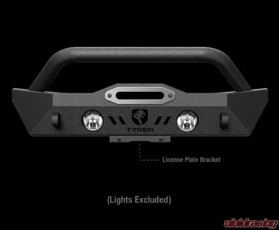 Tyger Auto Fury Short Stubby Front Bumper Jeep Gladiator JT | Wrangler JK|JL 2007-2021 - TG-BP6J70078
