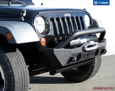 Tyger Auto Fury Short Stubby Front Bumper Jeep Gladiator JT | Wrangler JK|JL 2007-2021 - TG-BP6J70078