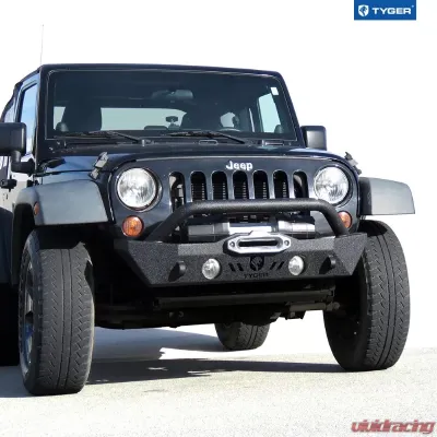 Tyger Auto Fury Short Stubby Front Bumper Jeep Gladiator JT | Wrangler JK|JL 2007-2021 - TG-BP6J70078