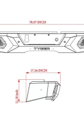 Tyger Auto Fury Rear Bumper Ram 1500 2009-2018                                     - TG-BP9D80398 - Image 4