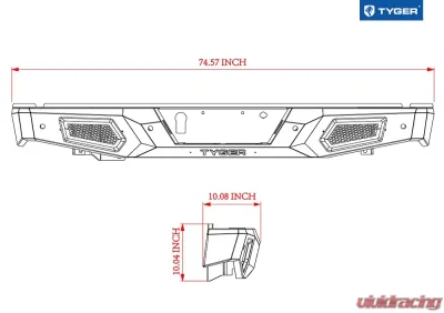 Tyger Auto Fury Rear Bumper Ford F-150 2015-2020 - TG-BP9F80298