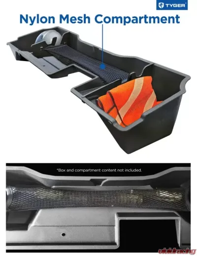 Tyger Auto Under Seat Storage Box Chevrolet Silverado | GMC Sierra 1500|2500|3500 Double Cab 2014-2019 - TG-CB5C2248