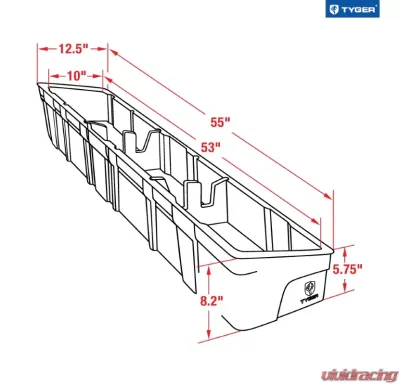 Tyger Auto Under Seat Storage Box Ford F-150 | F-250 | F-350 | F-450 | F-550 Crew Cab 2015-2020 - TG-CB5F2228
