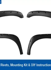 Tyger Auto Bolt-Riveted Style Fender Flares (Fine-Textured Matte Black) Dodge Ram 1500 | 2500 | 3500 2002-2009                                     - TG-FF8D4078 - Image 2