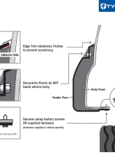 Tyger Auto Bolt-Riveted Style Fender Flares (Fine-Textured Matte Black) Dodge Ram 1500 | 2500 | 3500 2002-2009                                     - TG-FF8D4078 - Image 3