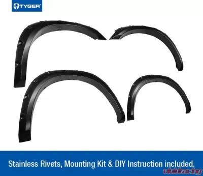 Tyger Auto Bolt-Riveted Style Fender Flares Ram 2500 | 3500 2010-2018 - TG-FF8D4138