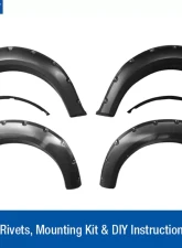 Tyger Auto Bolt-Riveted Style Fender Flares Ford F-150 2009-2014                                     - TG-FF8F4028 - Image 2