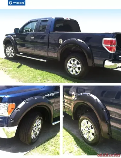 Tyger Auto Bolt-Riveted Style Fender Flares Ford F-150 2009-2014 - TG-FF8F4028