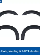 Tyger Auto Bolt-Riveted Style Fender Flares (Rugged-Textured Matte Black) Ford F-250 | F-350 Super Duty 1999-2007                                     - TG-FF8F4097 - Image 2