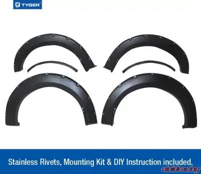 Tyger Auto Bolt-Riveted Style Fender Flares Ford F-150 2018-2020 - TG-FF8F4378
