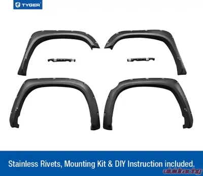 Tyger Auto Bolt-Riveted Style Fender Flares Toyota Tundra 2014-2020 - TG-FF8T4178