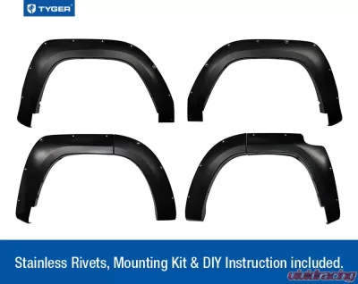 Tyger Auto Bolt-Riveted Style Fender Flares Toyota 4Runner 2014-2020 - TG-FF8T4358