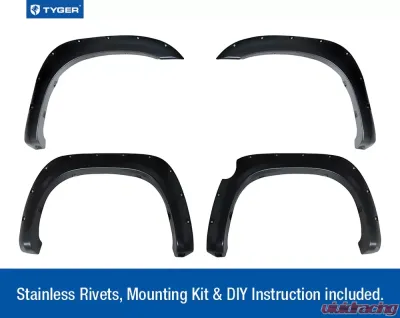 Tyger Auto TG-FF8T4398 Bolt-Riveted Fender Flares for Toyota