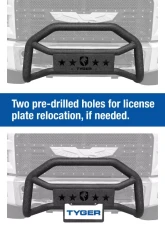 Tyger Auto Textured Black Front Bumper Guard Ram 2500 | 3500 2010-2018                                     - TG-GD6D60108 - Image 3