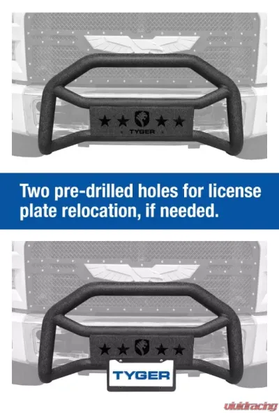 Tyger Auto Textured Black Front Bumper Guard Ram 2500 | 3500 2010-2018 - TG-GD6D60108