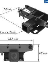 Tyger Auto Factory Style 2" Rear Receiver Jeep Wrangler JL|JLU 2018-2021                                     - TG-HC2J003B - Image 4