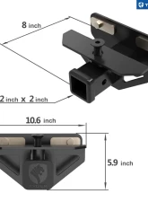 Tyger Auto Factory Style 2" Rear Receiver Dodge Ram 1500 | 2500 | 3500 2003-2018                                     - TG-HC3D002B - Image 4