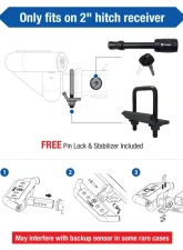 Tyger Auto Textured Black Hitch Armor w/ Pin Lock                                     - TG-HS8U81238 - Image 3