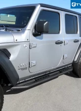 Tyger Auto Textured Black Star Armor Running Boards Jeep Wrangler JL 4-Door 2018-2021                                     - TG-JA2J2288B - Image 3