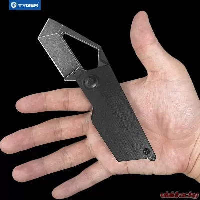 Tyger Auto K7 EDC Black Folding Pocket Knife - TG-KF9C2898