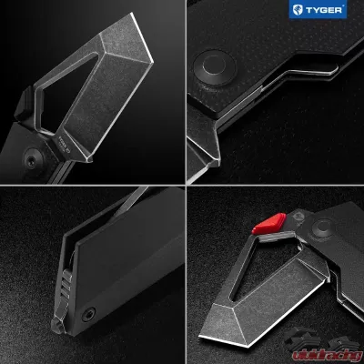 Tyger Auto K7 EDC Black Folding Pocket Knife - TG-KF9C2898