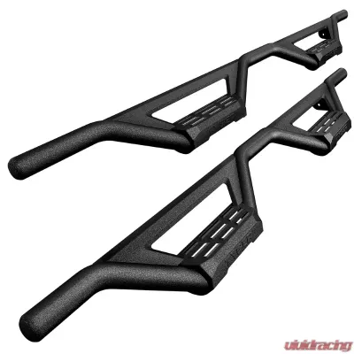 Tyger Auto Textured Black Drop Step Bars Chevrolet Silverado | GMC Sierra 1500|2500|3500 Crew Cab 2019-2021 - TG-LD2C60248
