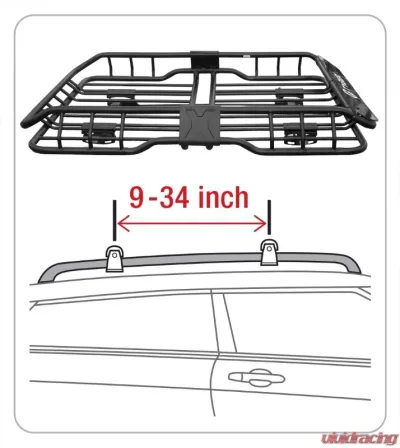 Tyger Auto Heavy Duty Roof Mounted Cargo Rack - TG-RK1B902B