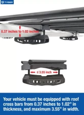Tyger Auto Heavy Duty Roof Mounted Cargo Rack                                     - TG-RK1B902B - Image 4