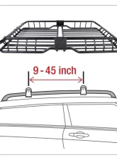 Tyger Auto Heavy Duty Roof Mounted Cargo Basket                                     - TG-RK1B942B - Image 2