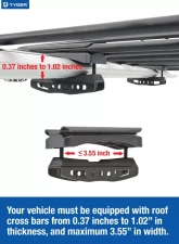 Tyger Auto Heavy Duty Roof Mounted Cargo Basket                                     - TG-RK1B942B - Image 4