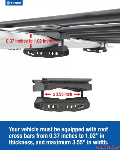 Tyger Auto Heavy Duty Roof Mounted Cargo Basket - TG-RK1B942B