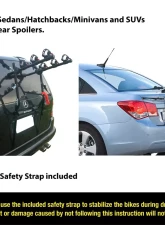 Tyger Auto Trunk Mounted 3-Bike Carrier Rack                                     - TG-RK3B203S - Image 3