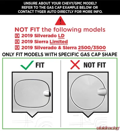 Tyger Auto 5" Stainless Riser Chevrolet Silverado | GMC Sierra 1500|2500|3500 Double|Extended Cab 2019-2021 - TG-RS5C50237