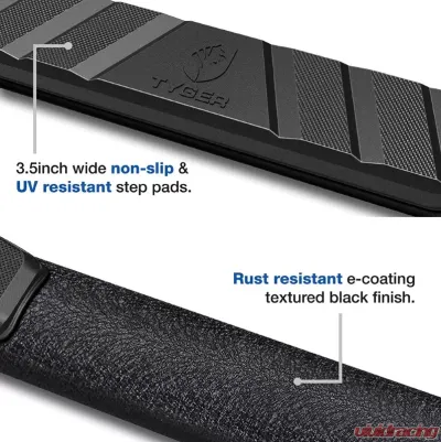 Tyger Auto TG-SS2C35068 Textured Black Step Bars for