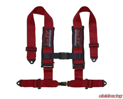 STV Motorsports 2-Inch 4-Point Auto-Style Harness - 4-point-2-red-auto