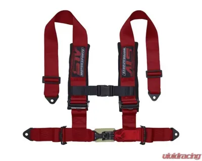 STV Motorsports 4-Point Sewn-In Type Racing Harness - 4-point-2-red-sewn-in