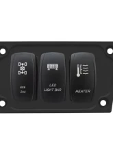 STV Motorsports 3 Switch Lower Left Side Dash Panel Polaris RZR XP | XP4 1000                                     - SDP3B - Image 3