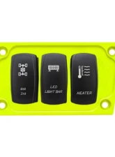 STV Motorsports 3 Switch Lower Left Side Dash Panel Polaris RZR XP | XP4 1000                                     - SDP3LIME - Image 2