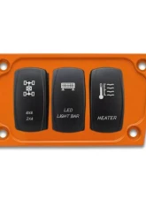 STV Motorsports 3 Switch Lower Left Side Dash Panel Polaris RZR XP | XP4 1000                                     - SDP3O - Image 4